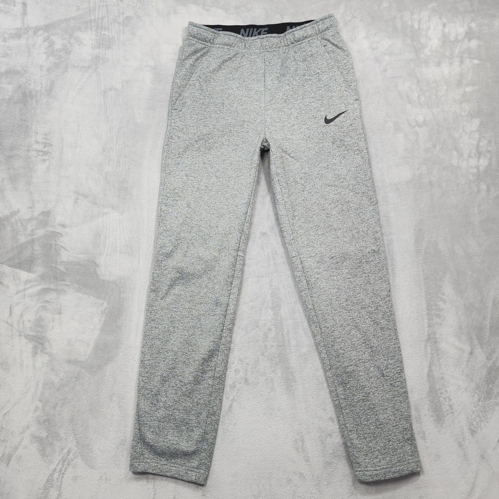 Nike Pants Mens MT Gray Therma-FIT Fleece Sweatpants Pockets Workout Athleisure